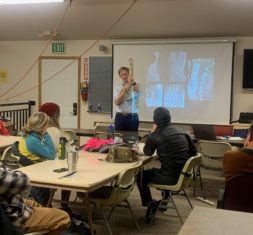 Denver spine surgeon Dr. Josh Beckman presents spine lecture to Park County Search and Rescue