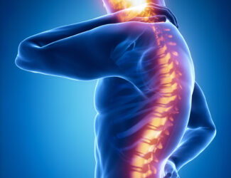 Image highlighting back pain that can be relieved through interventional pain management.