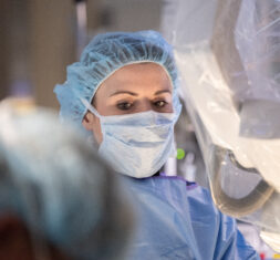 Neurosurgery One physician assistant assists in spine surgery. 